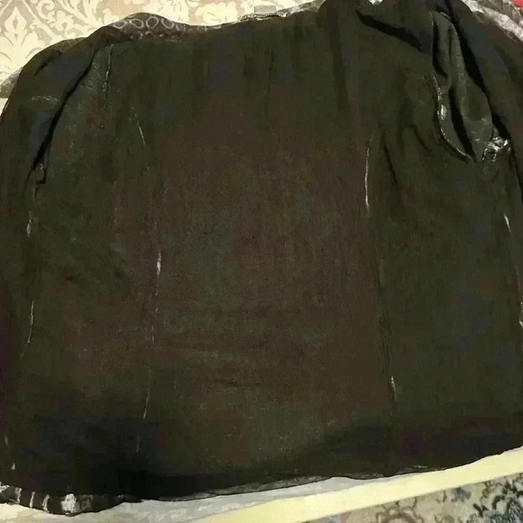 Alberto Makali Womens Zip Up Sweater With Lace Trim Size Medium Accent Chains - Picture 6 of 13